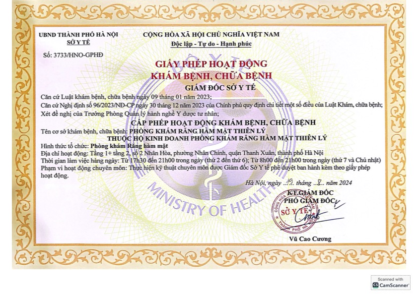 Giấy phép hoạt động